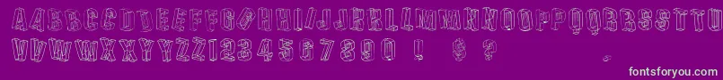 Dreis Font – Green Fonts on Purple Background