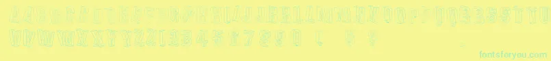 Dreis Font – Green Fonts on Yellow Background