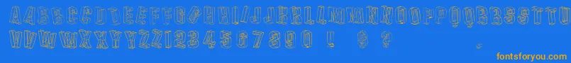 Dreis Font – Orange Fonts on Blue Background