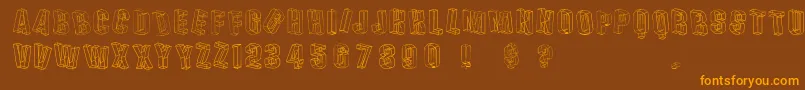 Dreis Font – Orange Fonts on Brown Background