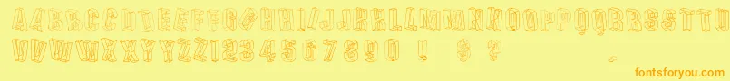 Dreis Font – Orange Fonts on Yellow Background