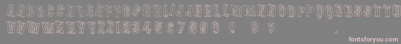 Dreis Font – Pink Fonts on Gray Background
