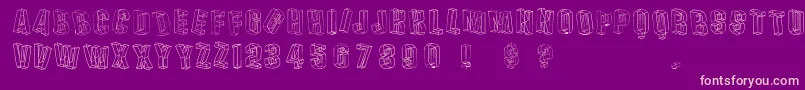 Dreis Font – Pink Fonts on Purple Background