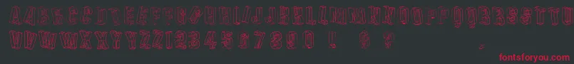 Dreis Font – Red Fonts on Black Background