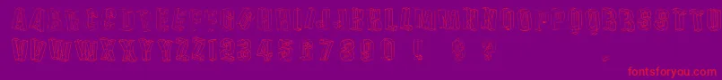 Dreis Font – Red Fonts on Purple Background