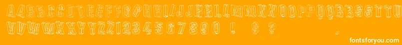 Dreis Font – White Fonts on Orange Background