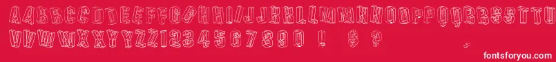 Dreis Font – White Fonts on Red Background