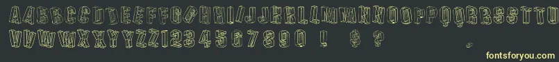 Dreis Font – Yellow Fonts on Black Background