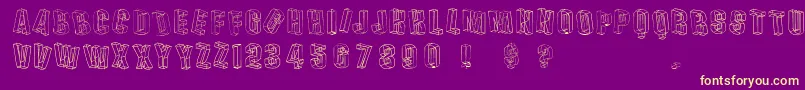 Dreis Font – Yellow Fonts on Purple Background