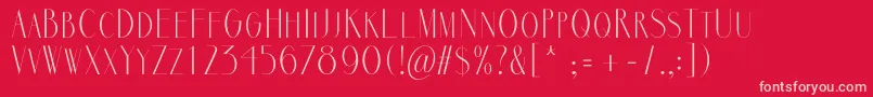 MarbreSans Font – Pink Fonts on Red Background