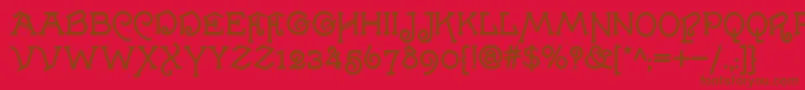 VillaMisteria Font – Brown Fonts on Red Background