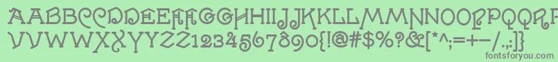 VillaMisteria Font – Gray Fonts on Green Background