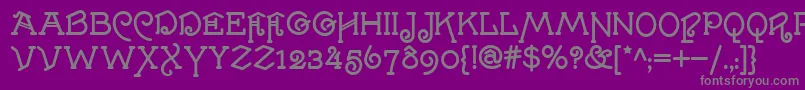 Шрифт VillaMisteria – серые шрифты на фиолетовом фоне