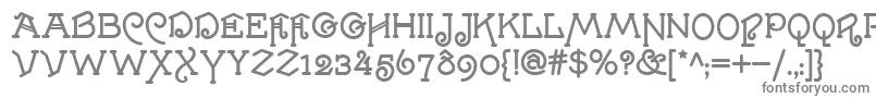 フォントVillaMisteria – 白い背景に灰色の文字
