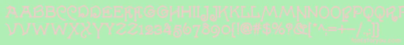 VillaMisteria Font – Pink Fonts on Green Background