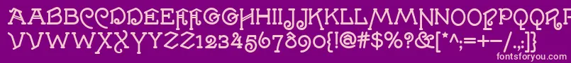 VillaMisteria Font – Pink Fonts on Purple Background