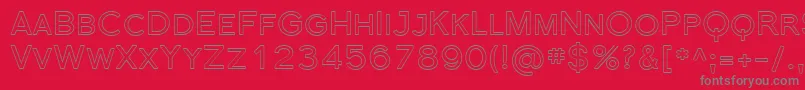 FlorencesansScOutline Font – Gray Fonts on Red Background