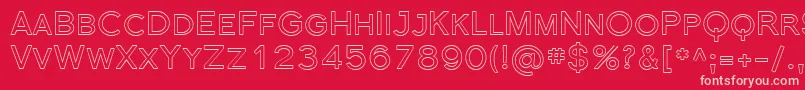 FlorencesansScOutline Font – Pink Fonts on Red Background