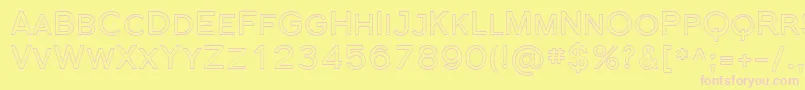 FlorencesansScOutline Font – Pink Fonts on Yellow Background