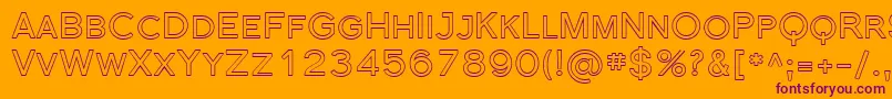 FlorencesansScOutline Font – Purple Fonts on Orange Background