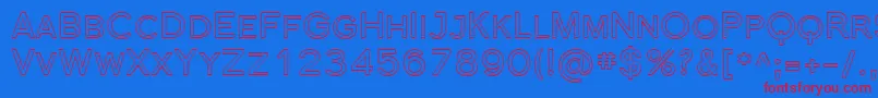 FlorencesansScOutline Font – Red Fonts on Blue Background