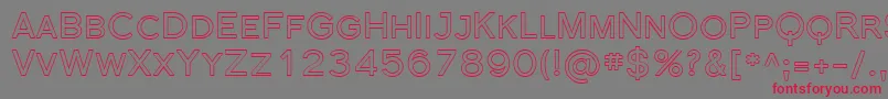 FlorencesansScOutline Font – Red Fonts on Gray Background