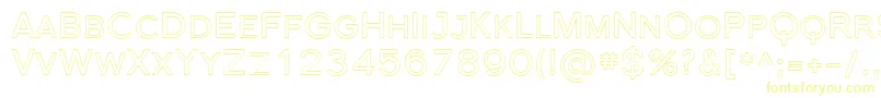 Шрифт FlorencesansScOutline – жёлтые шрифты