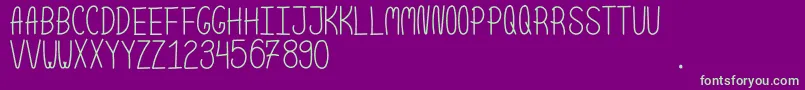 ScoopNormal Font – Green Fonts on Purple Background