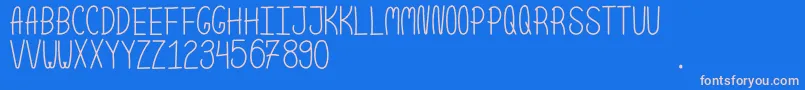 ScoopNormal Font – Pink Fonts on Blue Background