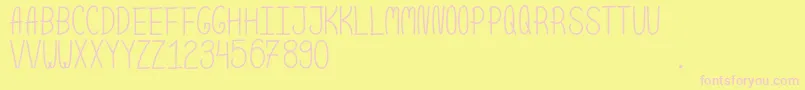 ScoopNormal Font – Pink Fonts on Yellow Background