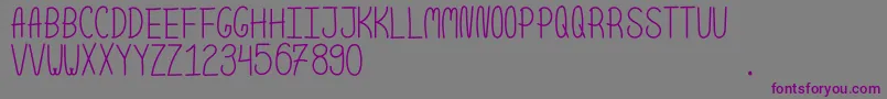 ScoopNormal Font – Purple Fonts on Gray Background