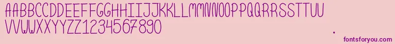 ScoopNormal-Schriftart – Violette Schriften auf rosa Hintergrund