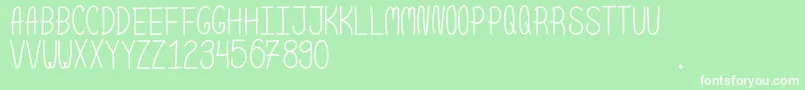 ScoopNormal Font – White Fonts on Green Background