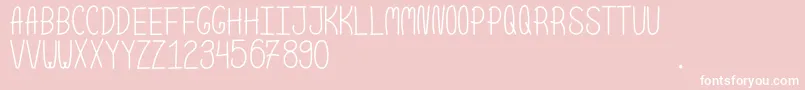 ScoopNormal Font – White Fonts on Pink Background