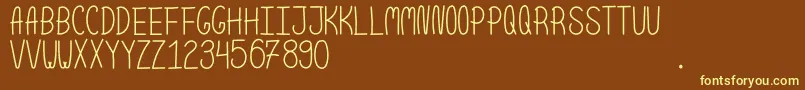 ScoopNormal Font – Yellow Fonts on Brown Background