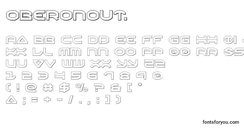 Oberonout. Font – alphabet, numbers, special characters