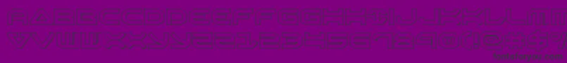 Oberonout. Font – Black Fonts on Purple Background