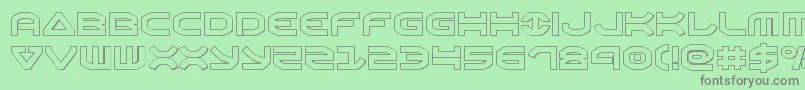 Oberonout. Font – Gray Fonts on Green Background