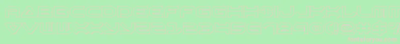 Oberonout. Font – Pink Fonts on Green Background