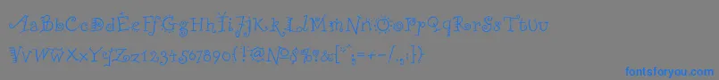 ChiliPepper Font – Blue Fonts on Gray Background