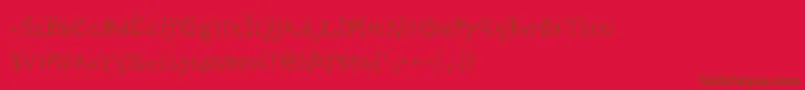 ChiliPepper Font – Brown Fonts on Red Background