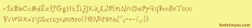 ChiliPepper Font – Brown Fonts on Yellow Background