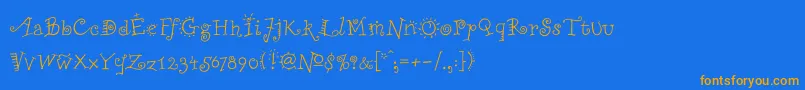 ChiliPepper Font – Orange Fonts on Blue Background