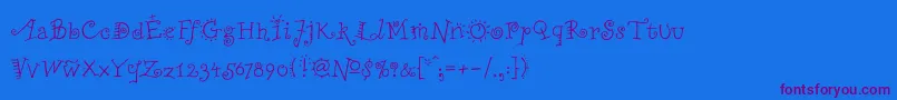 fuente ChiliPepper – Fuentes Moradas Sobre Fondo Azul