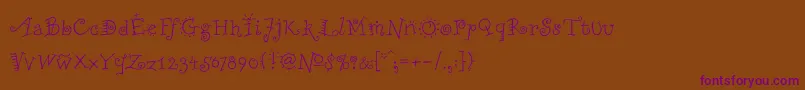 ChiliPepper Font – Purple Fonts on Brown Background