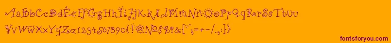 ChiliPepper Font – Purple Fonts on Orange Background