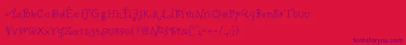 ChiliPepper Font – Purple Fonts on Red Background