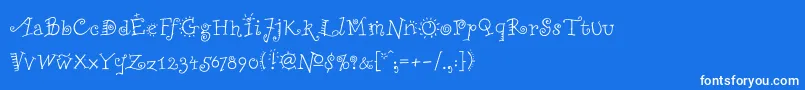 ChiliPepper-Schriftart – Weiße Schriften auf blauem Hintergrund