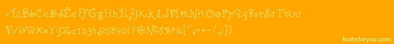 ChiliPepper Font – Yellow Fonts on Orange Background