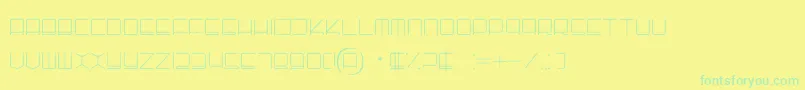 Czcionka Batho – zielone czcionki na żółtym tle